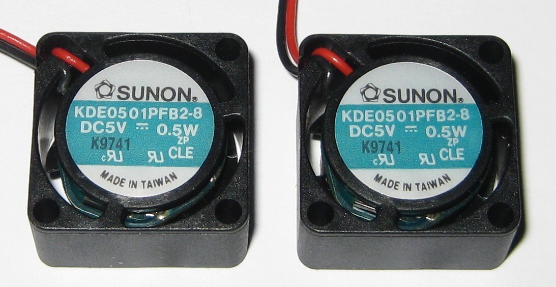 2 X 20 mm – 5 V Fan – 10000 RPM – 10 mm Thick – 6″ Long Wires – Quiet 22dB