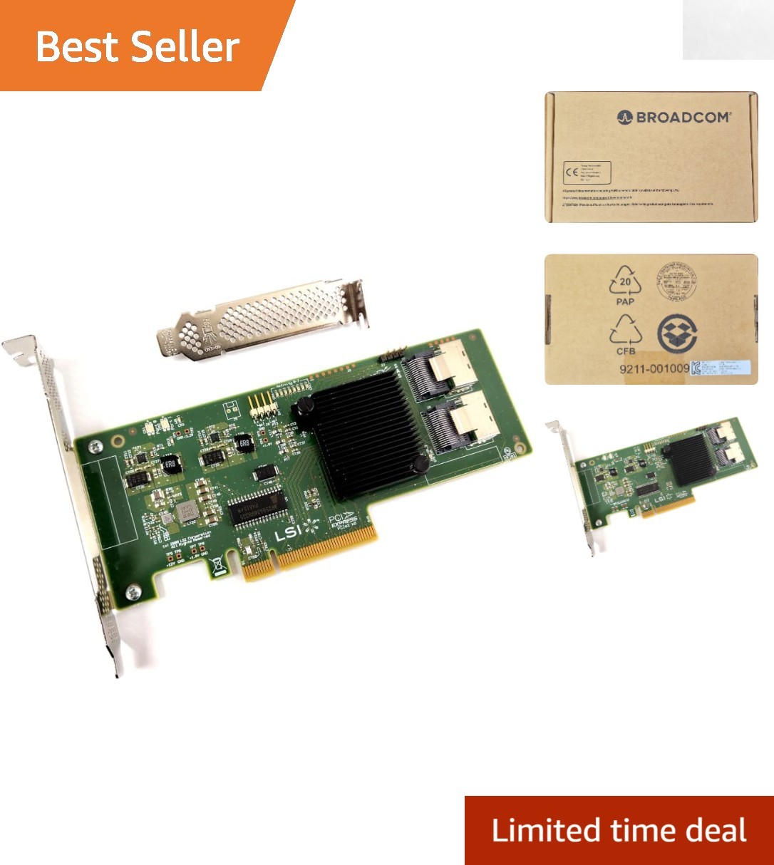 PCI Express x8 LSI 9211-8I 8-Port Controller – Fast Data Transfer for Servers