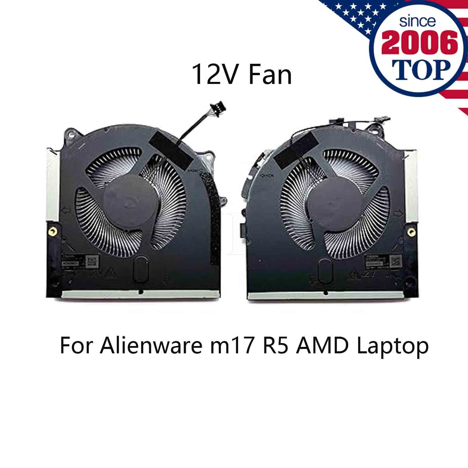 New CPU+GPU 12V Fan for DELL Alienware M17 R5 AMD MG75091V1-C080-S9A C090-S9A