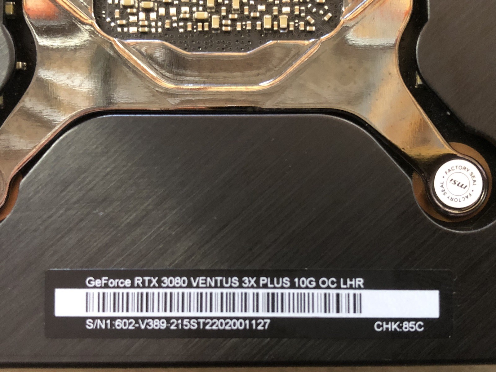 MSI GeForce RTX 3080 VENTUS 3X OC LHR 10GB GDDR6X Graphics Card 602-V389-213