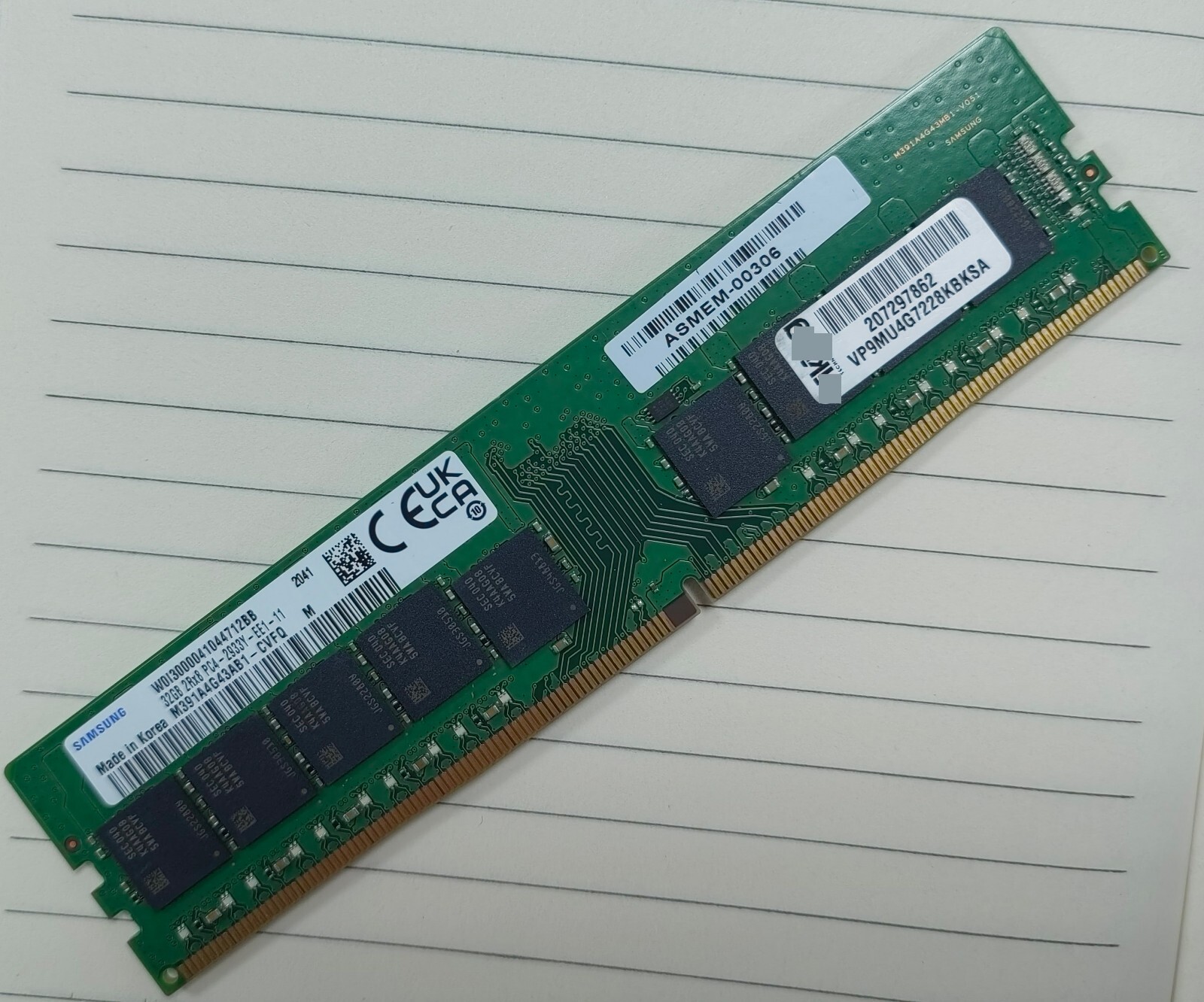 SAMSUNG 32GB DDR4 2933 ECC UDIMM RAM 2Rx8 PC4-23400 for DELL HP Lenovo Acer