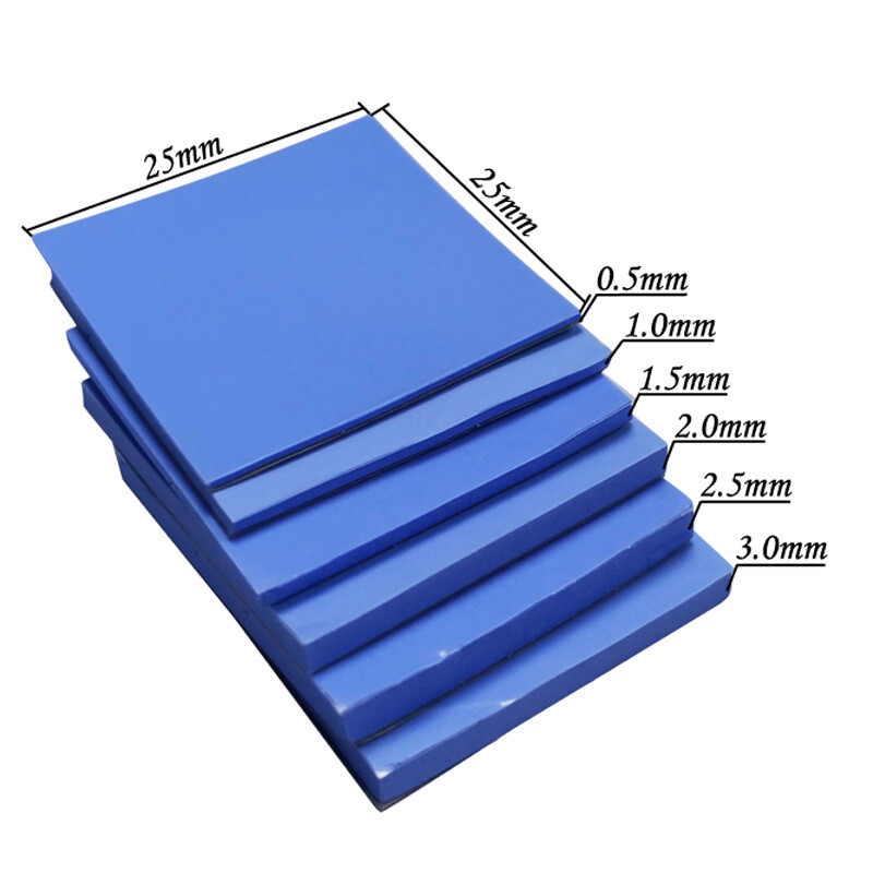 10PCs 0.5-3mm Thermal Conductive Pad GPU CPU LED Heatsink Cooling Silicone Sheet