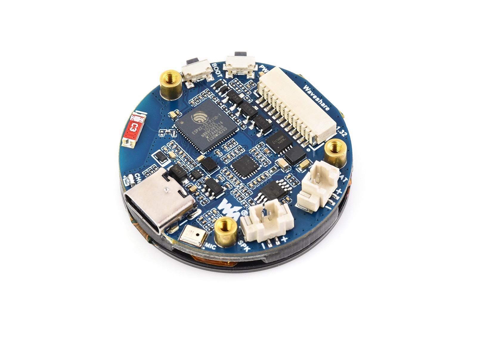 Waveshare ESP32-S3 1.32inch AMOLED Round Touch Display Development Board 466×466