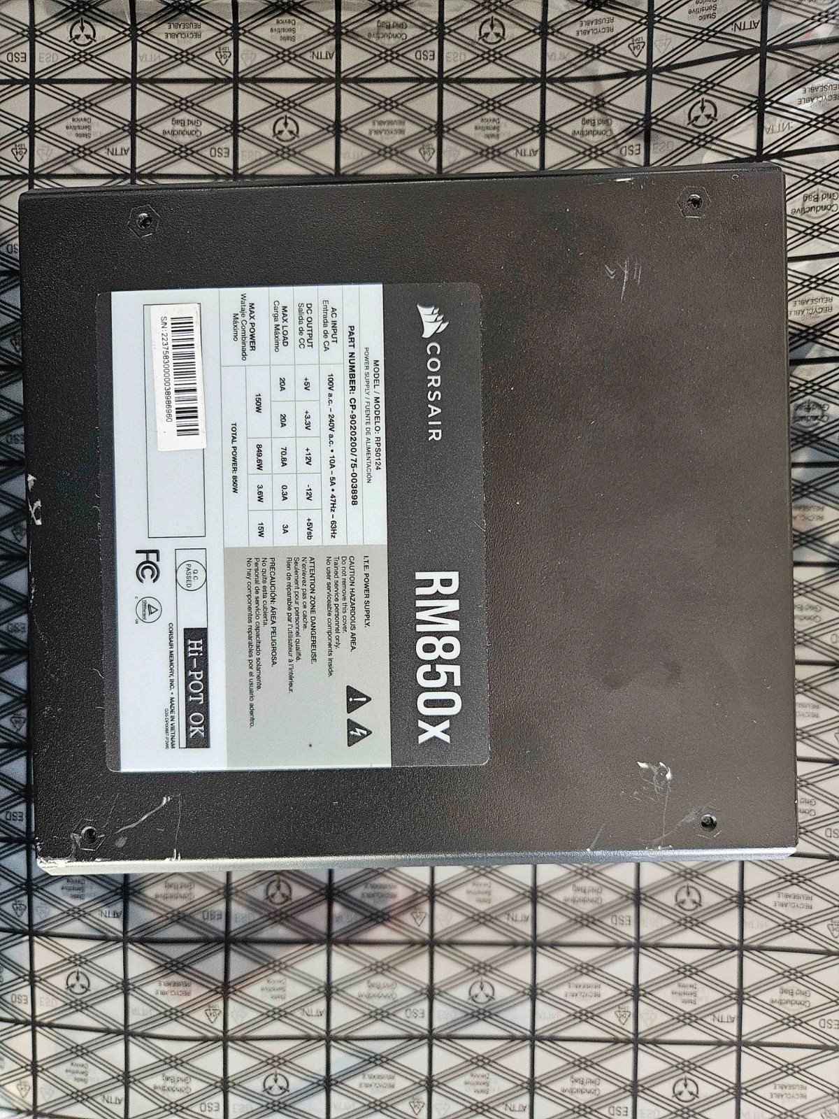 Corsair CP-9020180-NA RM850x 850 W 80 PLUS Gold Certified Fully Modular PSU