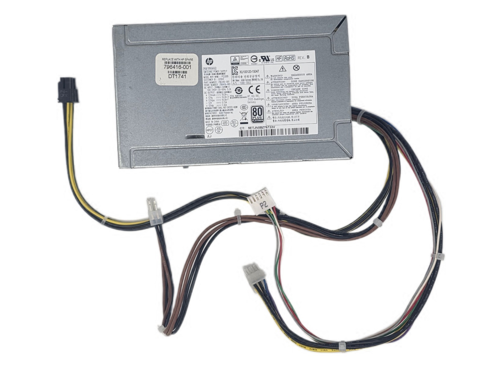 HP 400W 80+ Platinum Power Supply 796416-001 796346-001 PCE009 Genuine OEM PSU