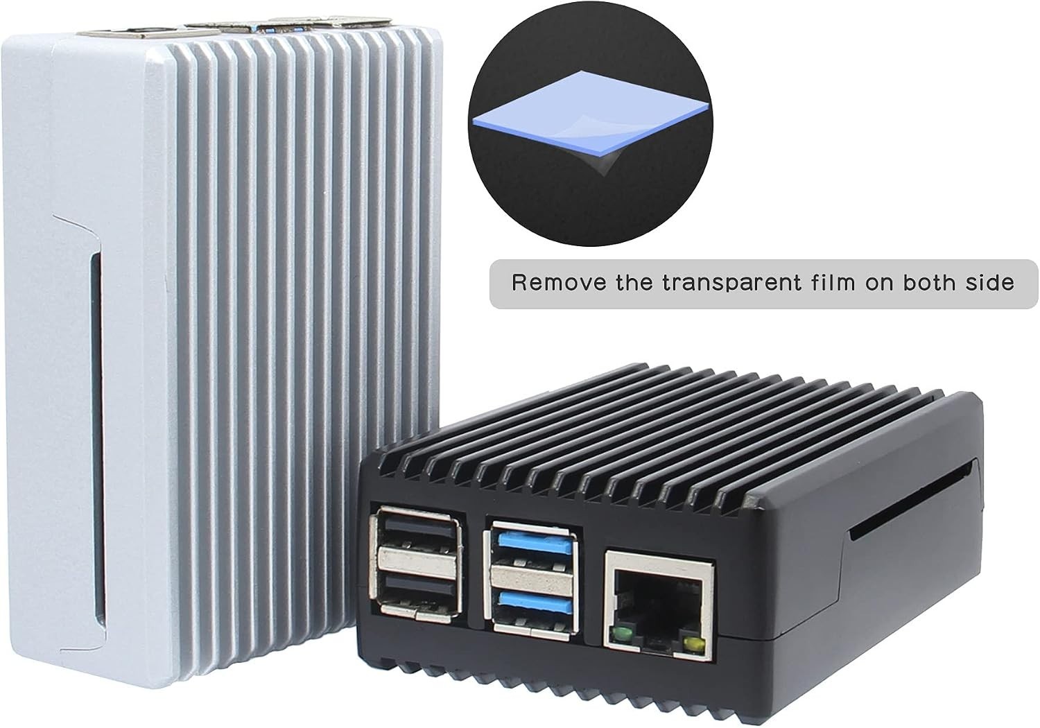 Durable Aluminum Passive Cooling Case for Raspberry Pi 4 Model B – Easy Access