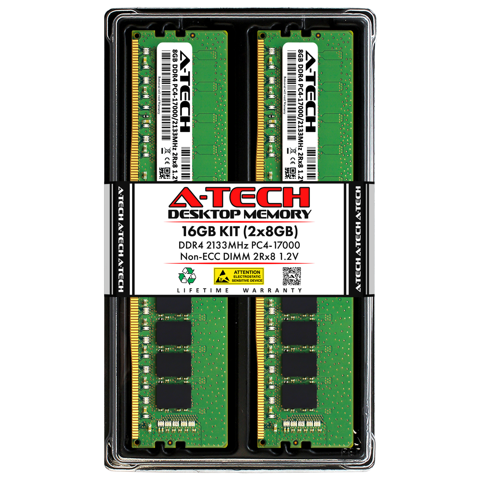 8GB DDR4 PC4-17000 DIMM (Replacement for Kingston KVR21N15D8K2/16) Memory RAM