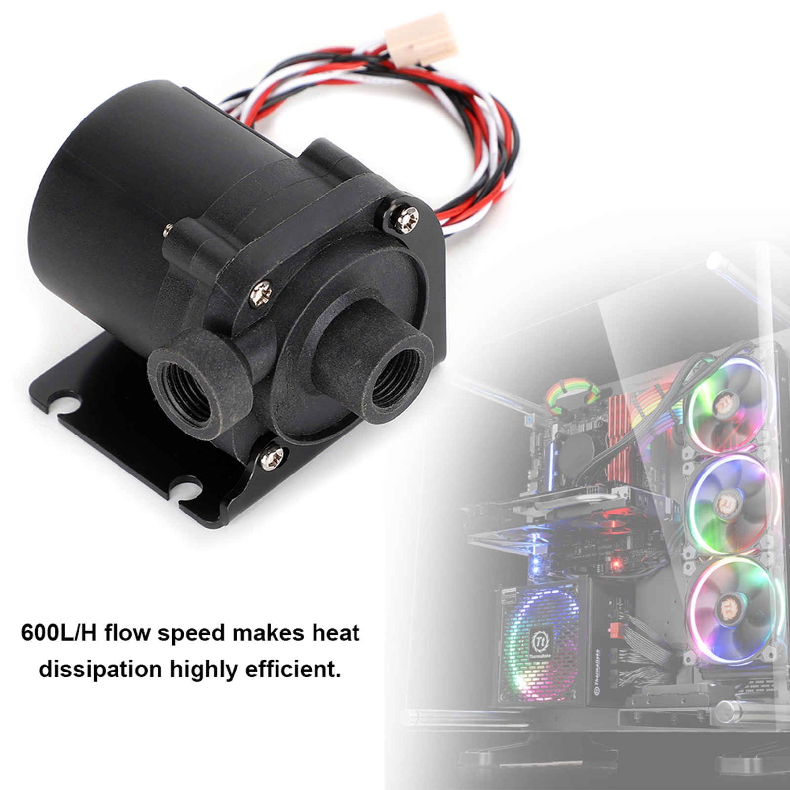 G1/4in Mini Water Pump Computer DC Brushless Water Cooling Pump With Speed L NEW