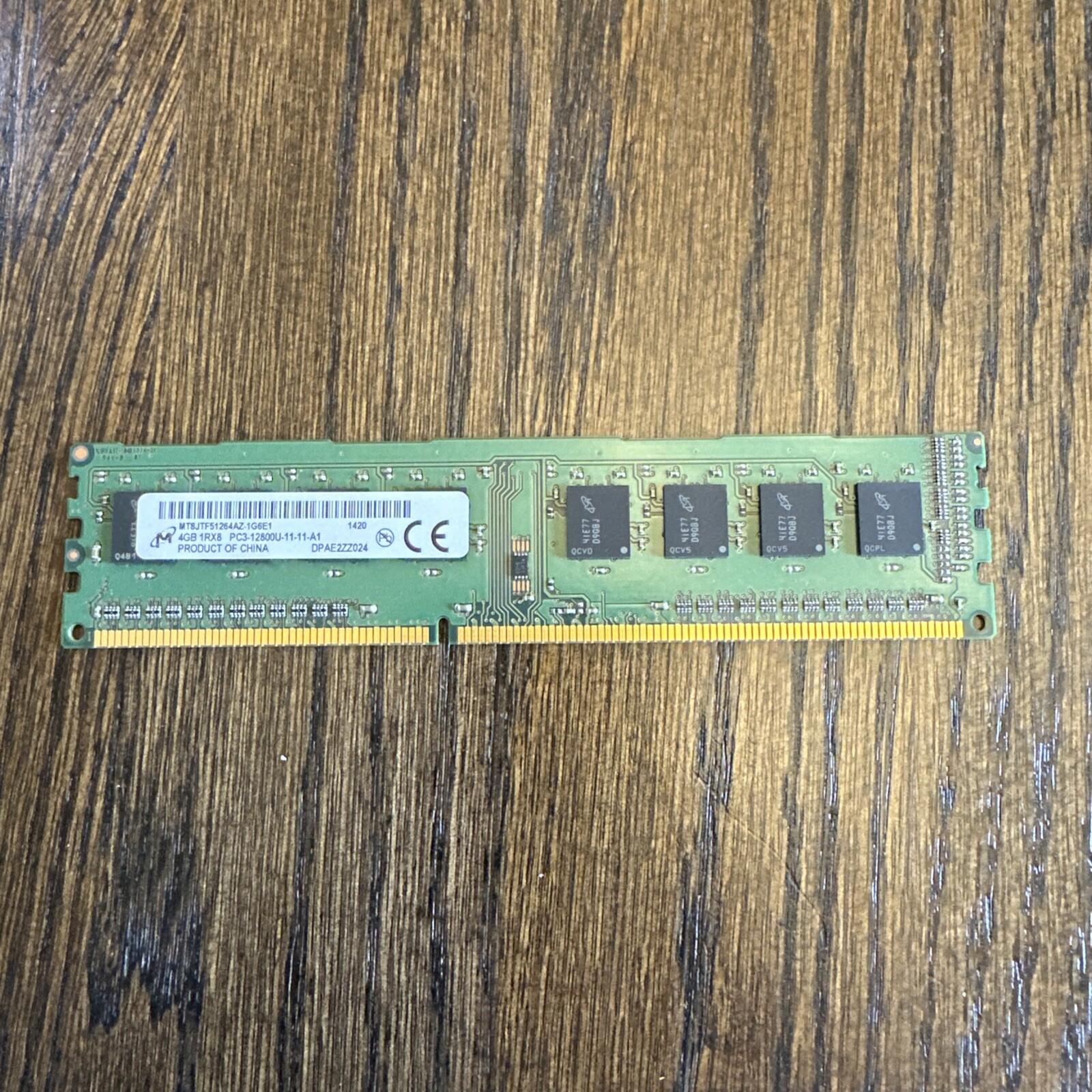 Micron DDR3 4GB PC3-12800U -11-11-A1 MT8JTF51264AZ-1G6E1 PC RAM