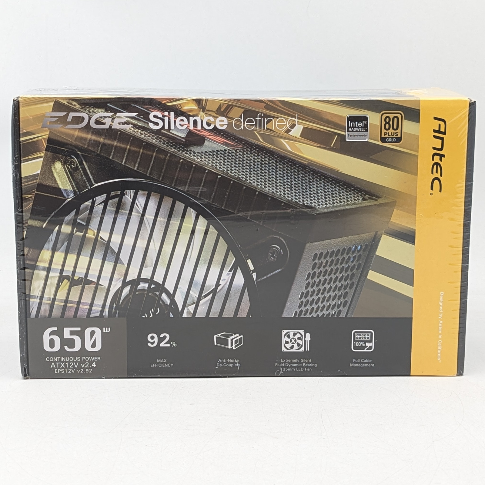 Antec Edge Series EDG650 Power Supply 650 Watts w/Fluid Dynamic Bearing | Black
