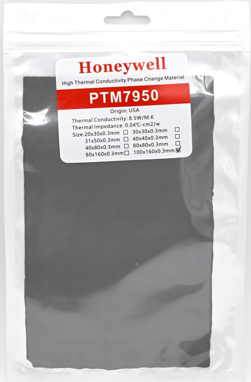 Honeywell PTM7950 100x160x0.3mm Phase Change Thermal Paste Laptop CPU Graphics