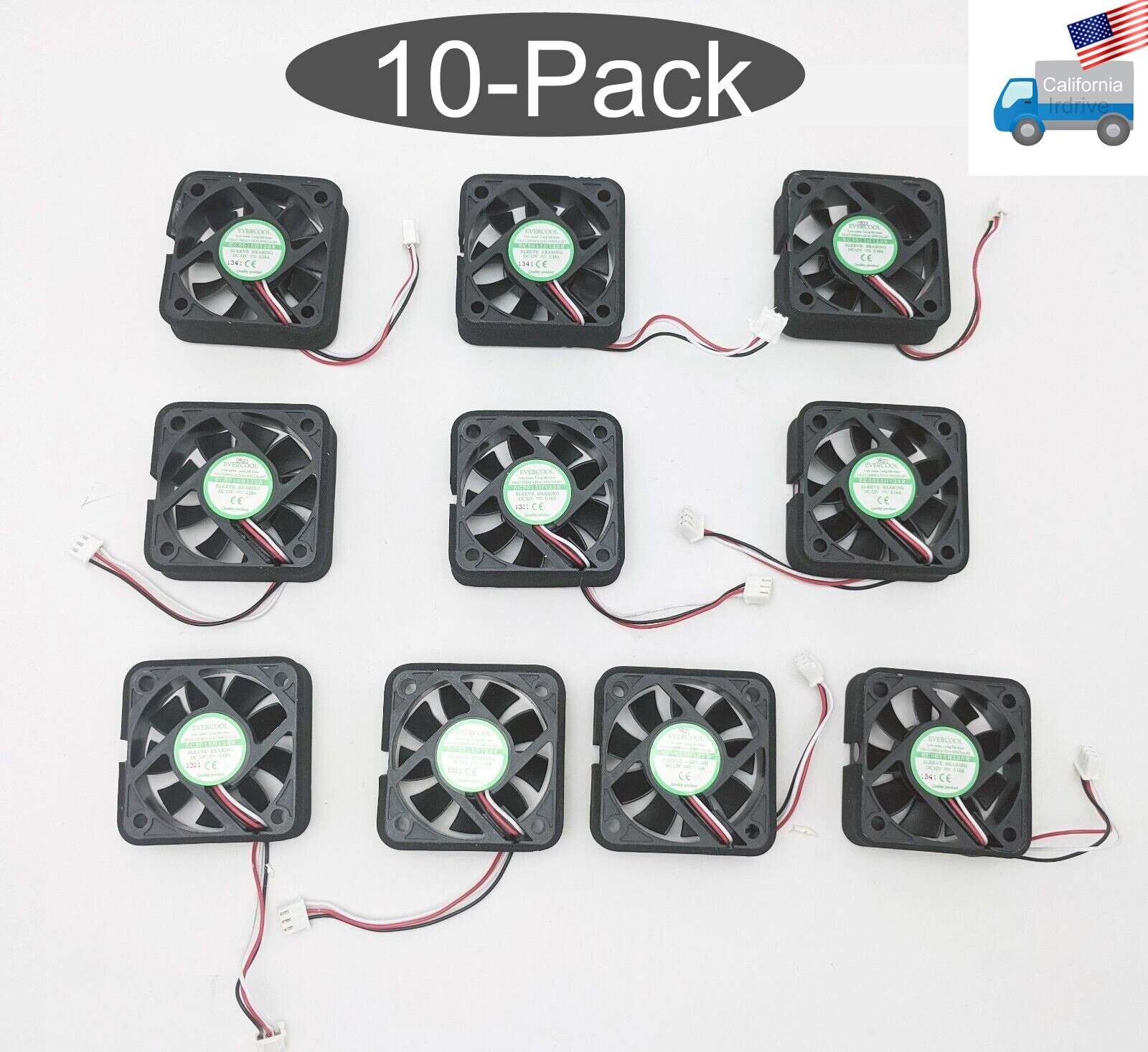10-Pack 50mm X 15mm Cooling Fan for AC Power Adapter/Supply Electronic System
