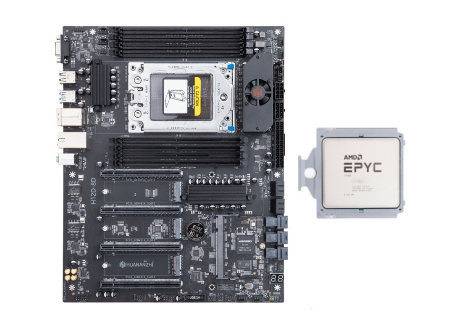 SouthChina H12D-8D motherboard+ AMD EPYC 7T83 64 core 128 threads 2.45Ghz