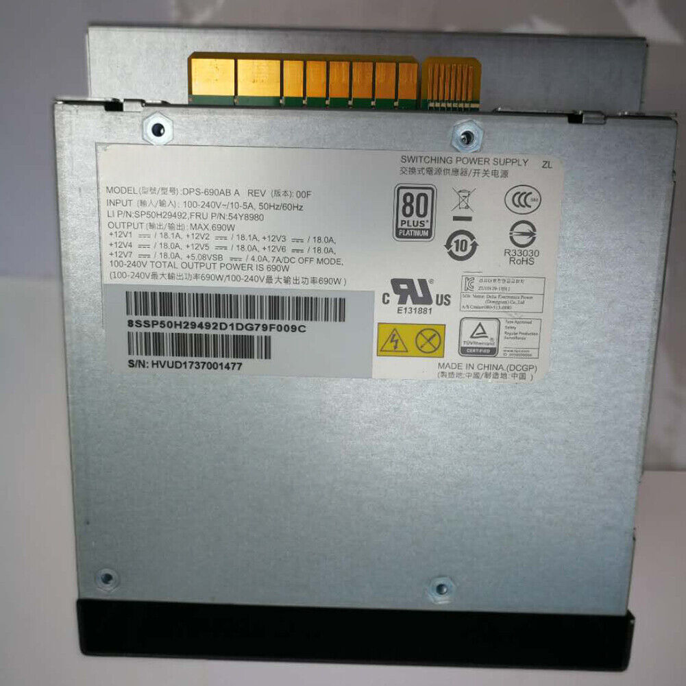 For ThinkStation P720 P520 DPS-690AB A 54Y8980 Power Supply 690W