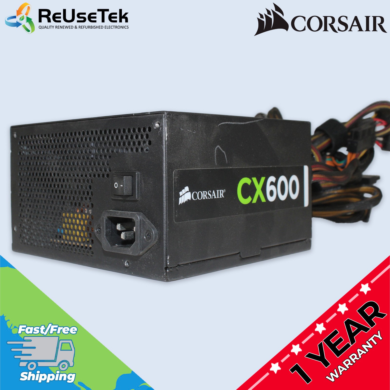 Corsair CX600 600W Power Supply 240V AC 80 Plus Bronze Certified | CP-9020048