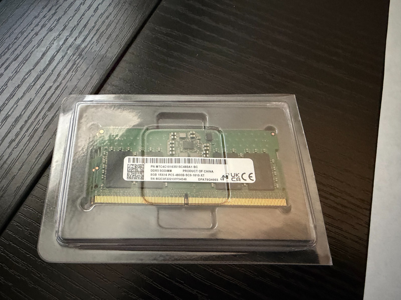 16GB DDR5 4800MHZ PC5-4800 SODIMM LAPTOP RAM MICRON MEMORY 2X8