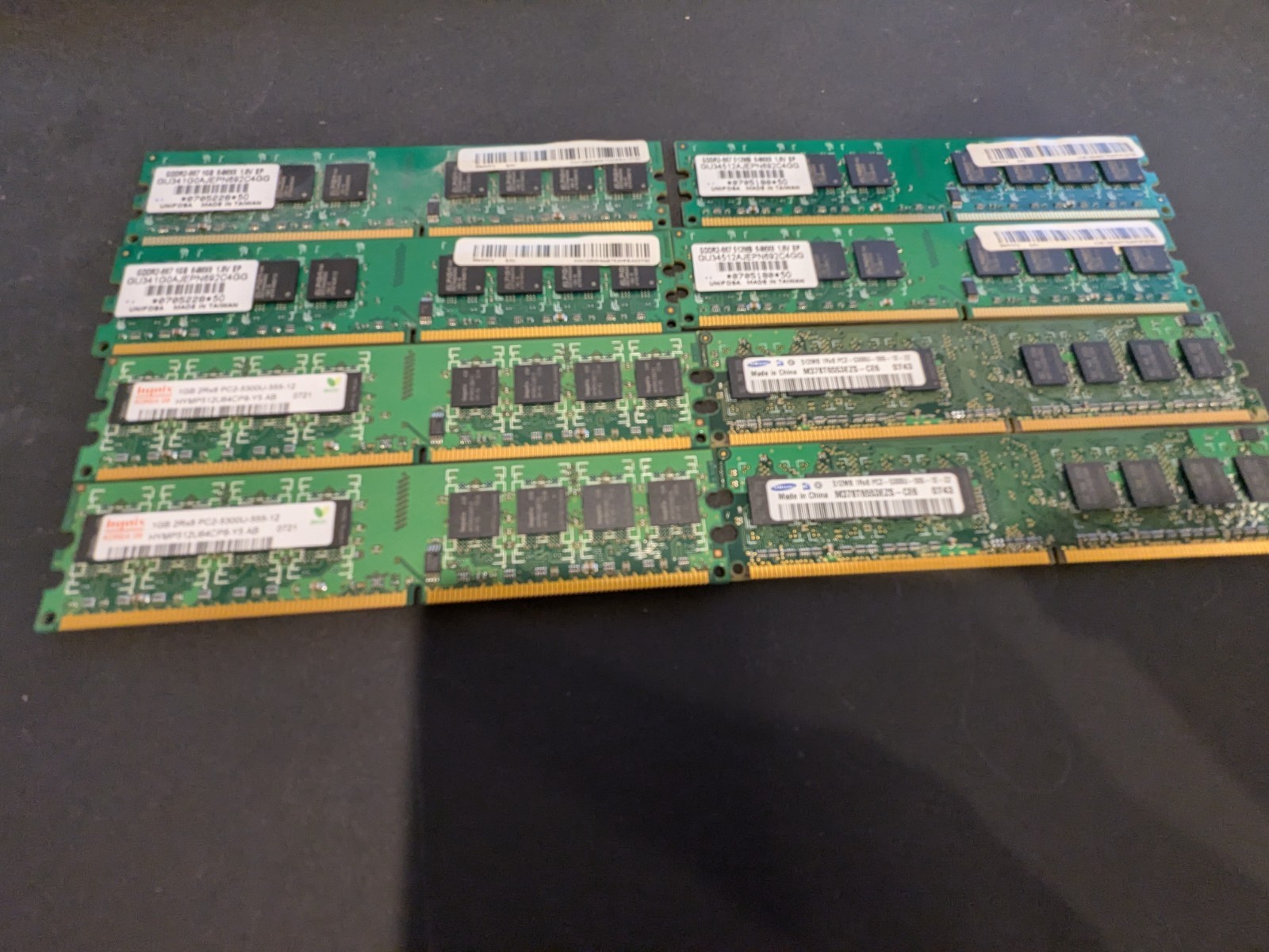 LOT 8PC Assorted DDR2 PC2 Non-ECC LP Low Profile Desktop Memory