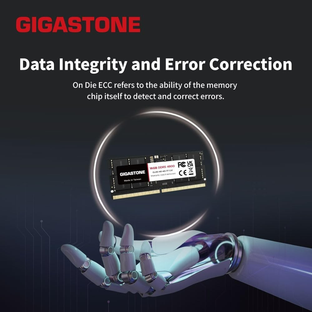 [DDR5 RAM] GIGASTONE 64GB Kit (4x16GB) DDR5 4800MHz PC5-38400 CL 40-40-40-77 1.1