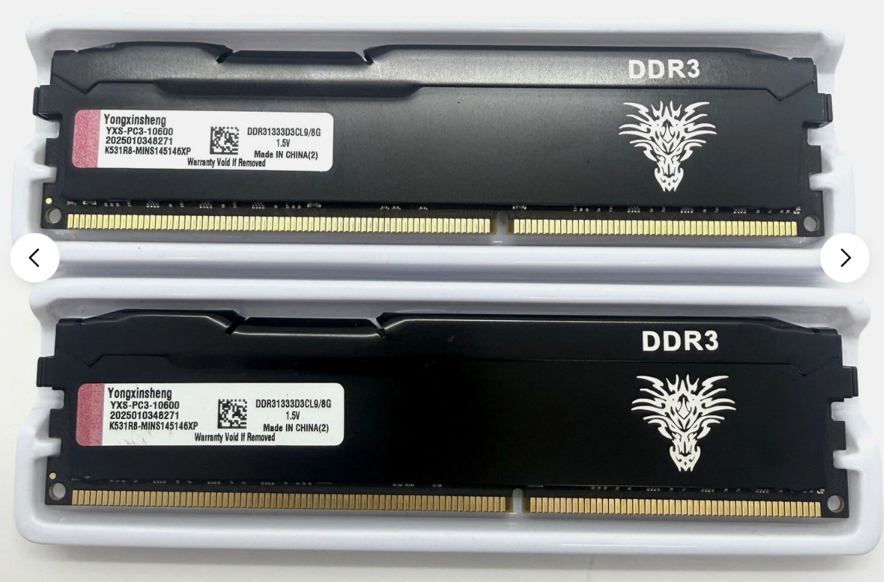 DDR3 16GB Kit (8GBx2) Desktop RAM 1333MHz PC3-10600
