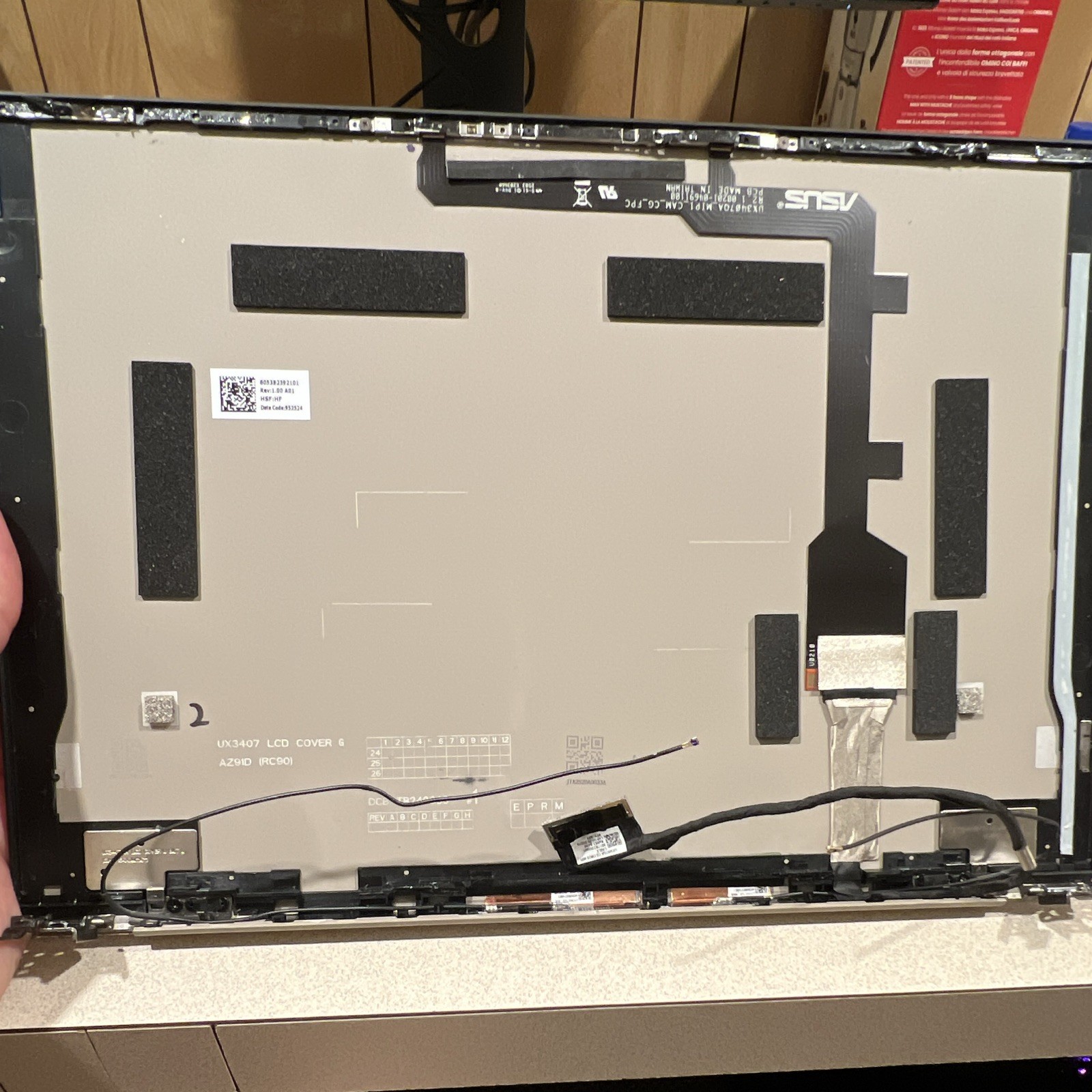 ASUS ZENBOOK UX3407QA-X1P512 14.0″ OLED 2880×1800 Back Cover Lid + cables