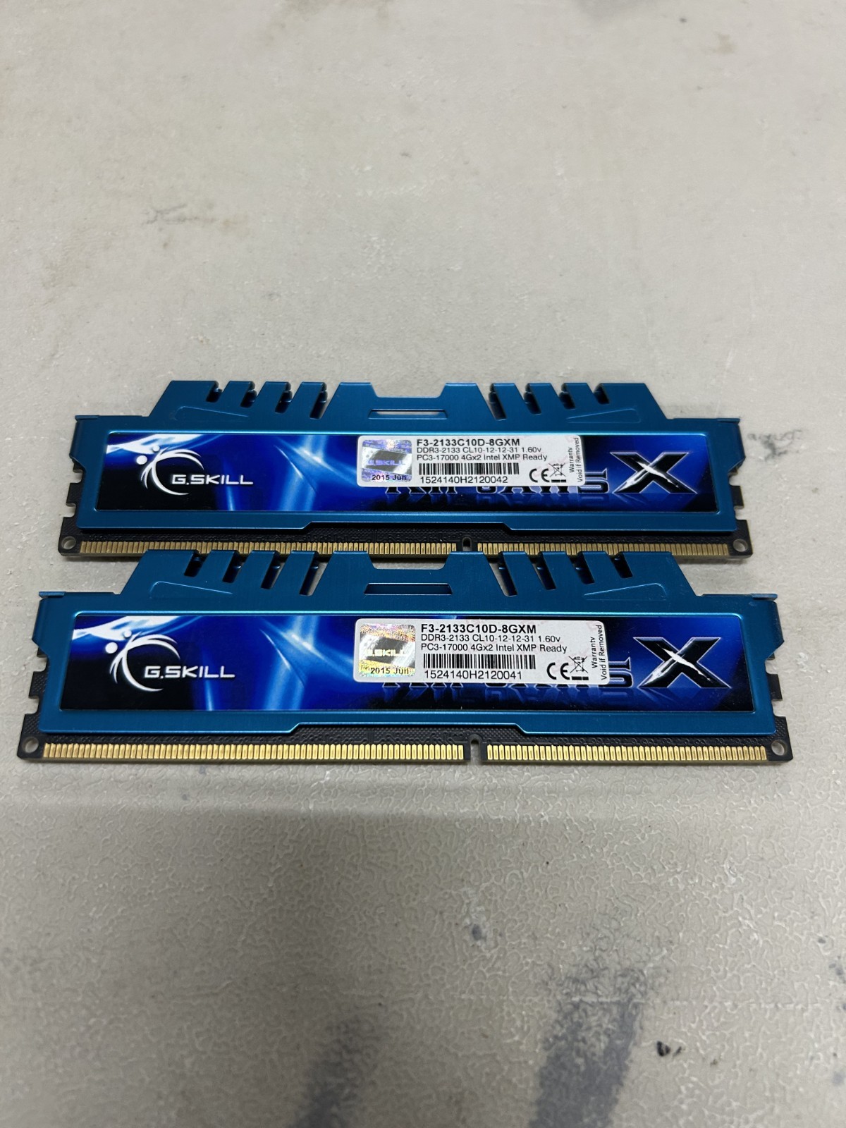 G. SKILL Ripjaws X 2x4GB DDR3-2133 PC3-17000 Desktop RAM F3-2133C10D-8GXM