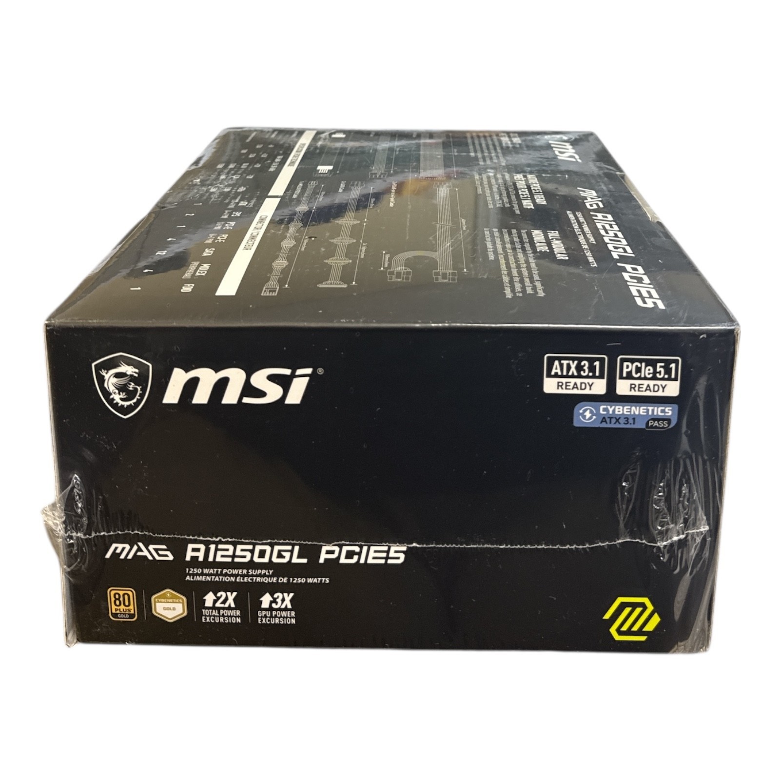 MSI MAG A1250GL PCIE5, Fully Modular Compact Gaming 1250W Power Supply, 80+