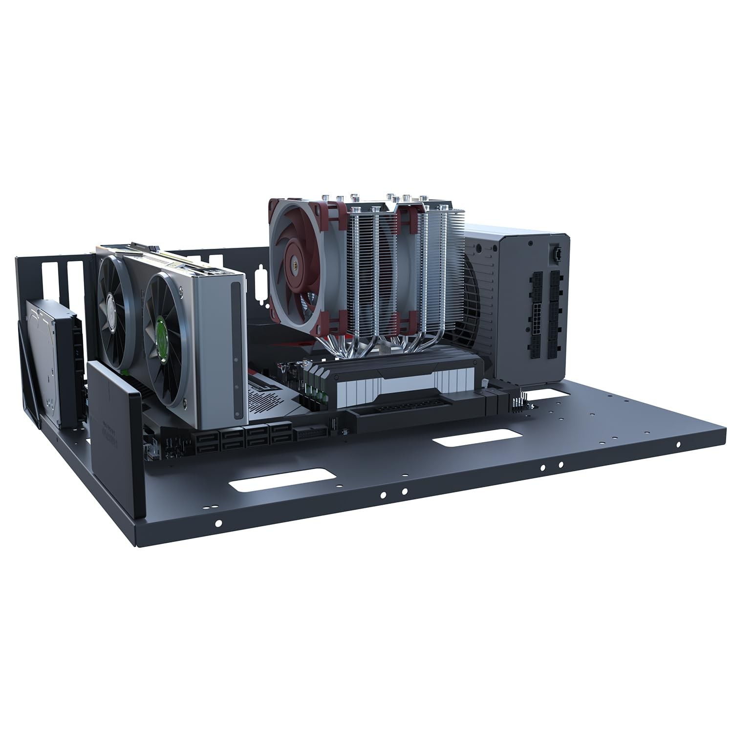 DIY E-ATX Open Gaming Computer Case Rack for ATX/M-ATX Builds