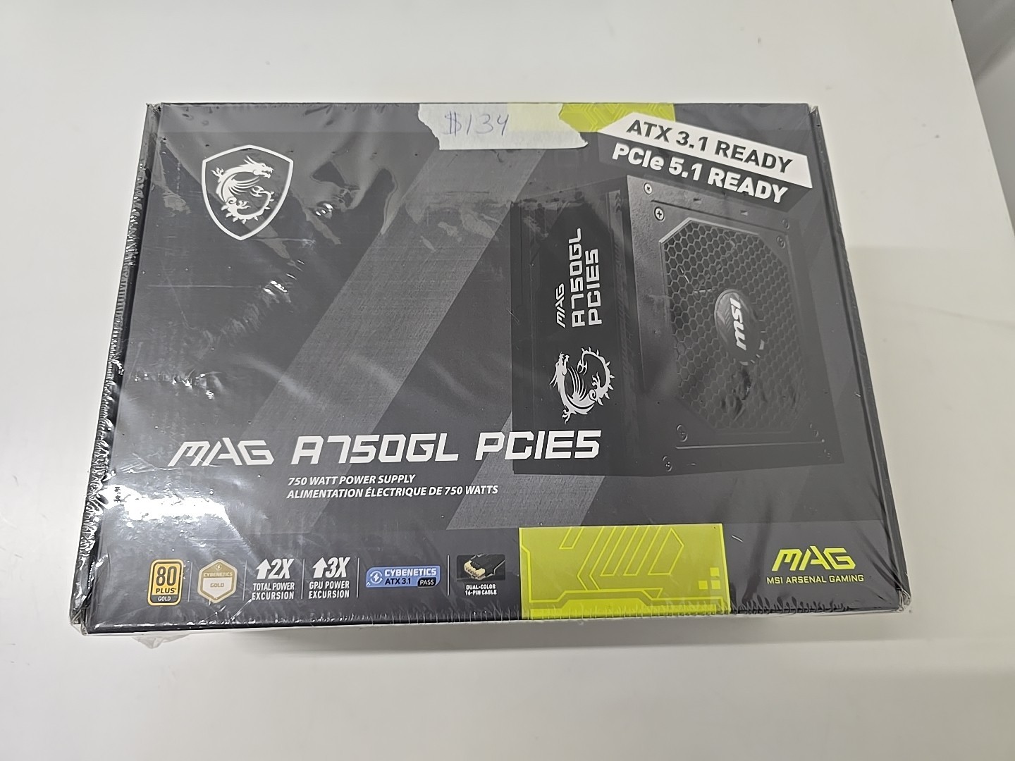 MSI – MAG A750GL PCIE 5 750W ATX 3.1 Gaming Power Supply – NEW