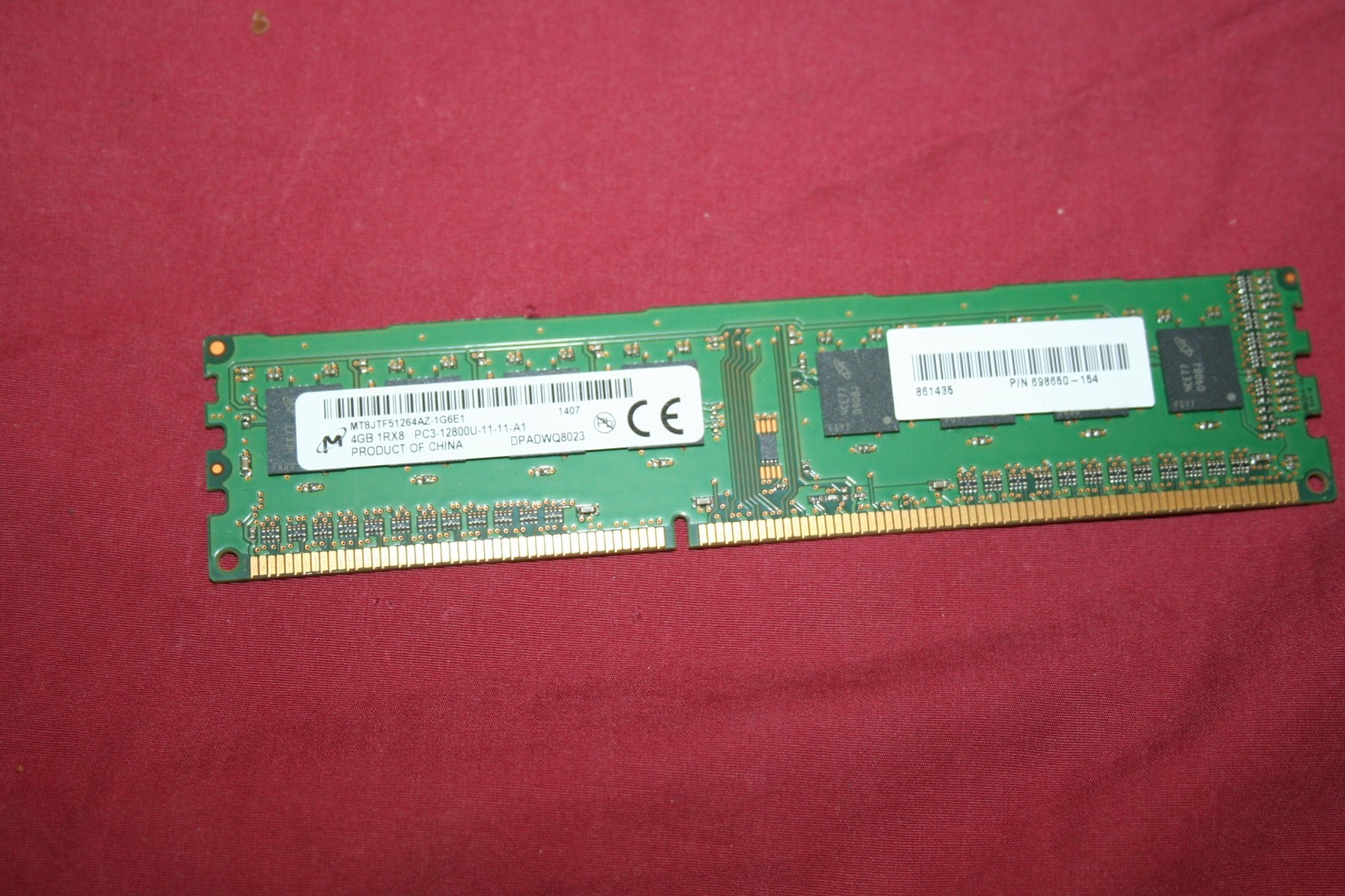 Lot of (10) MISC. 4GB DDR3 1600MHz PC3-12800U RAM 2Rx8 UDIMM Memory-See Photos