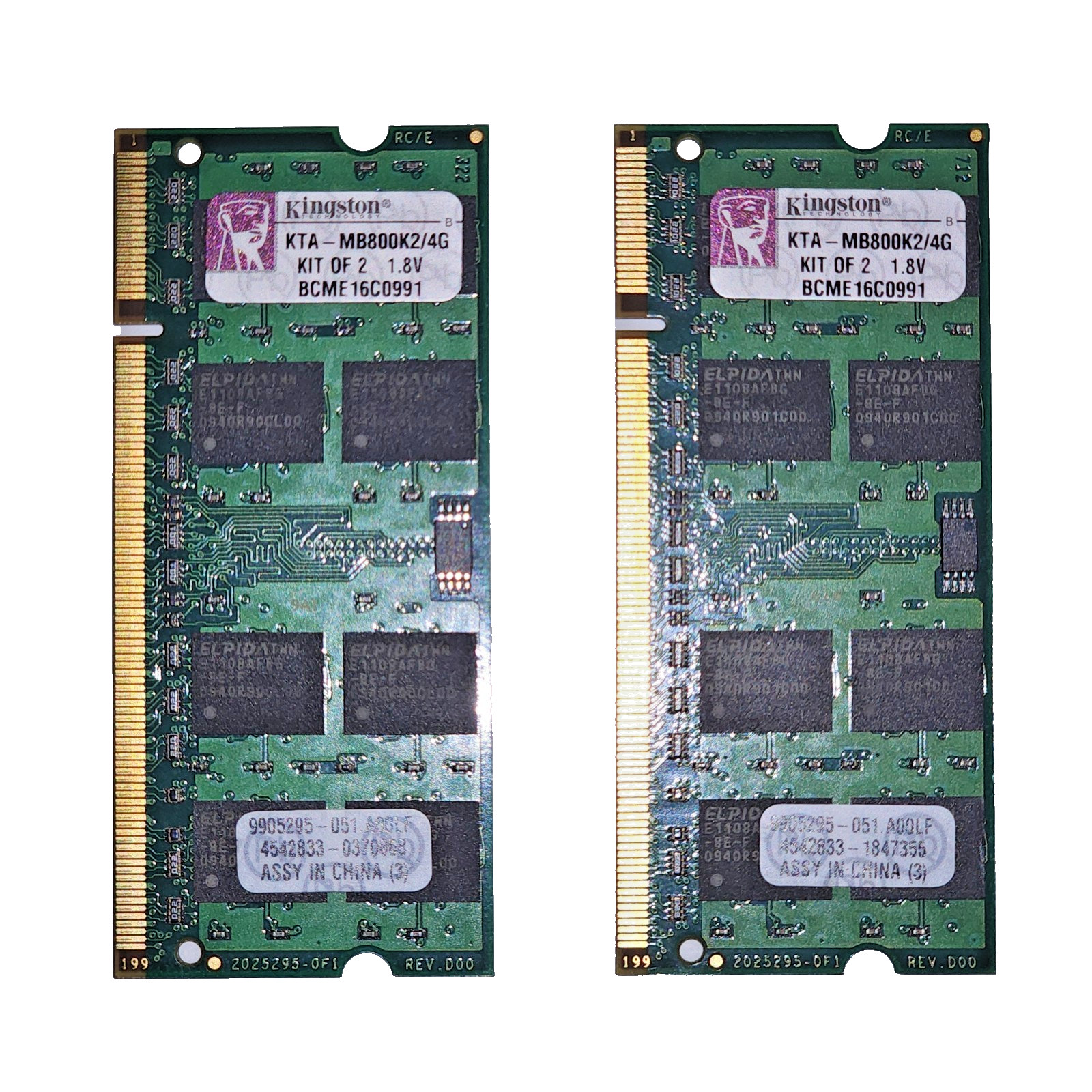 Kingston PC2-6400 2GB SO-DIMM 800 MHz DDR2 SDRAM Memory (KTA-MB800K2/4G)