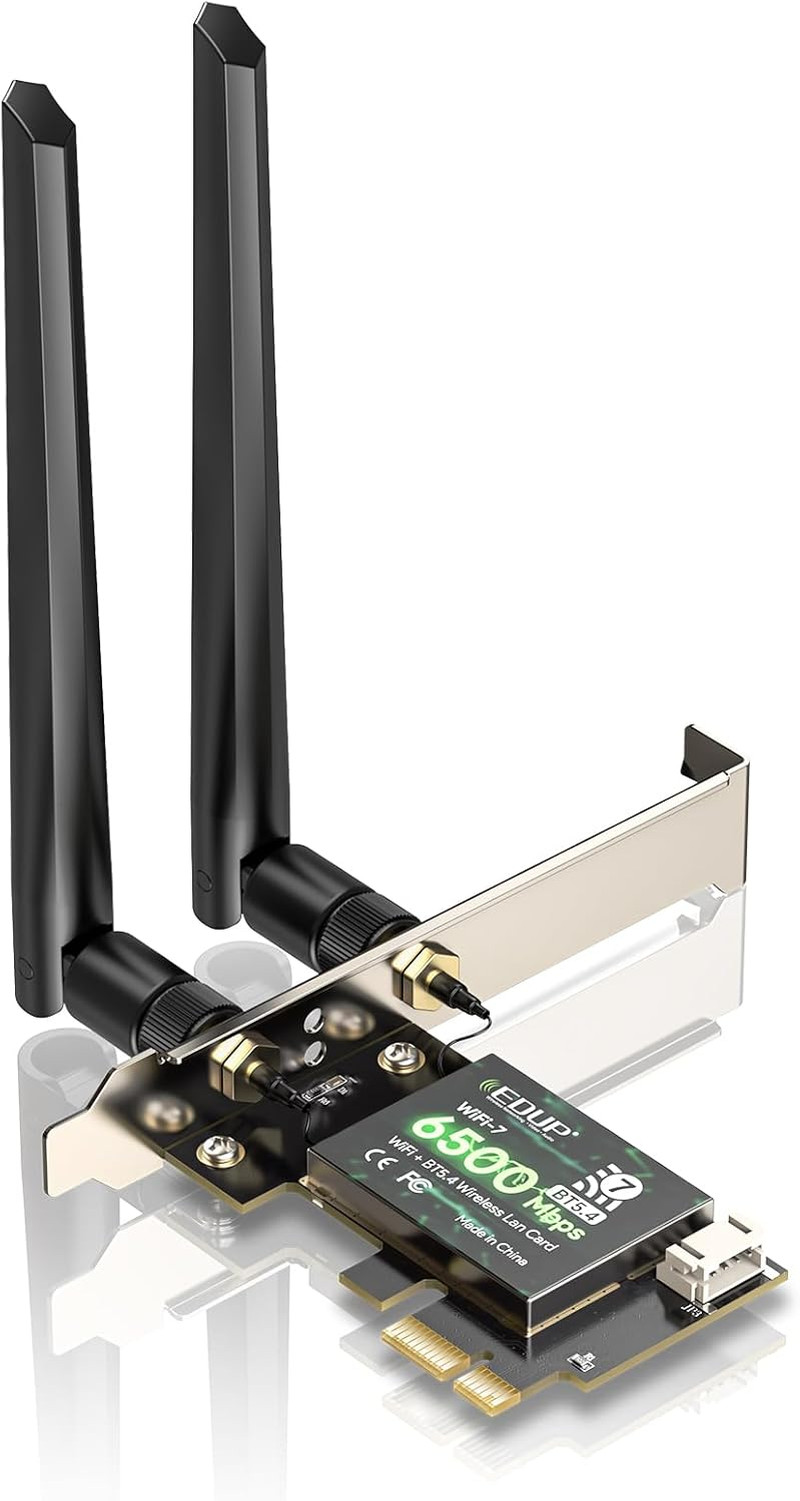PCIE Wifi 7 Card BE6500 Wi-Fi 7 Wireless Network Card for PC, Bluetooth 5.4 Tri-