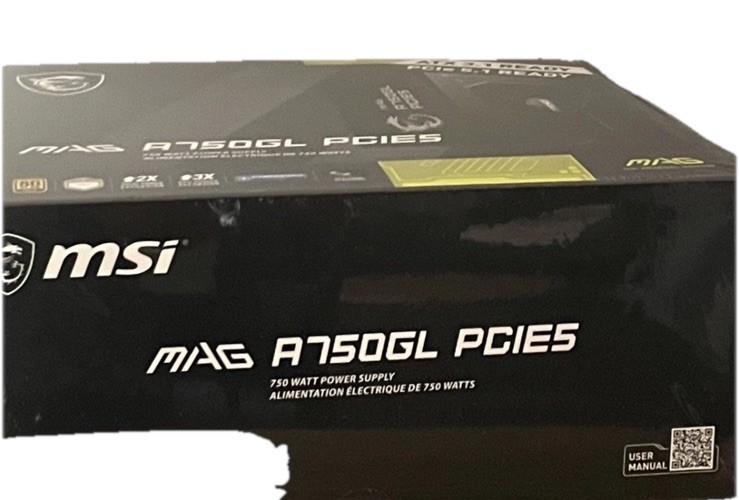 SEALED – MSI MAG A750GL PCIe5 750W 80+ Gold ATX 3.1 Ready Gaming Power Supply