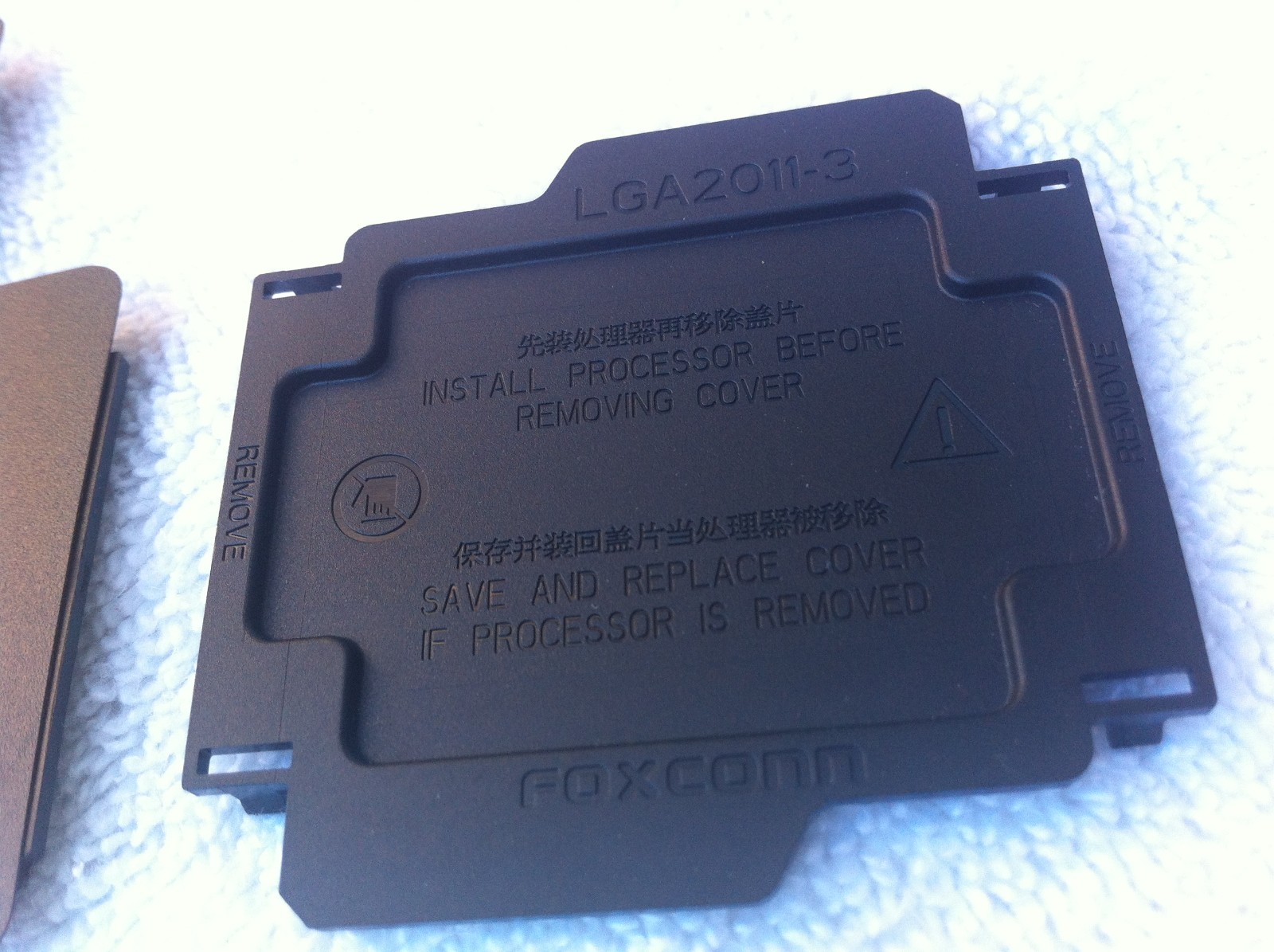 2 pcs FOXCONN LGA2011-3 LGA2011-V3 CPU SOCKET COVER ORIGINAL-BLACK