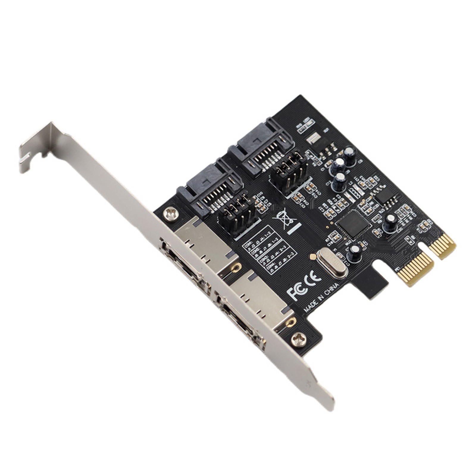ASM1061 Chip PCI-E Card with 2 Internal SATA 3 Ports & 2 External eSATA Ports
