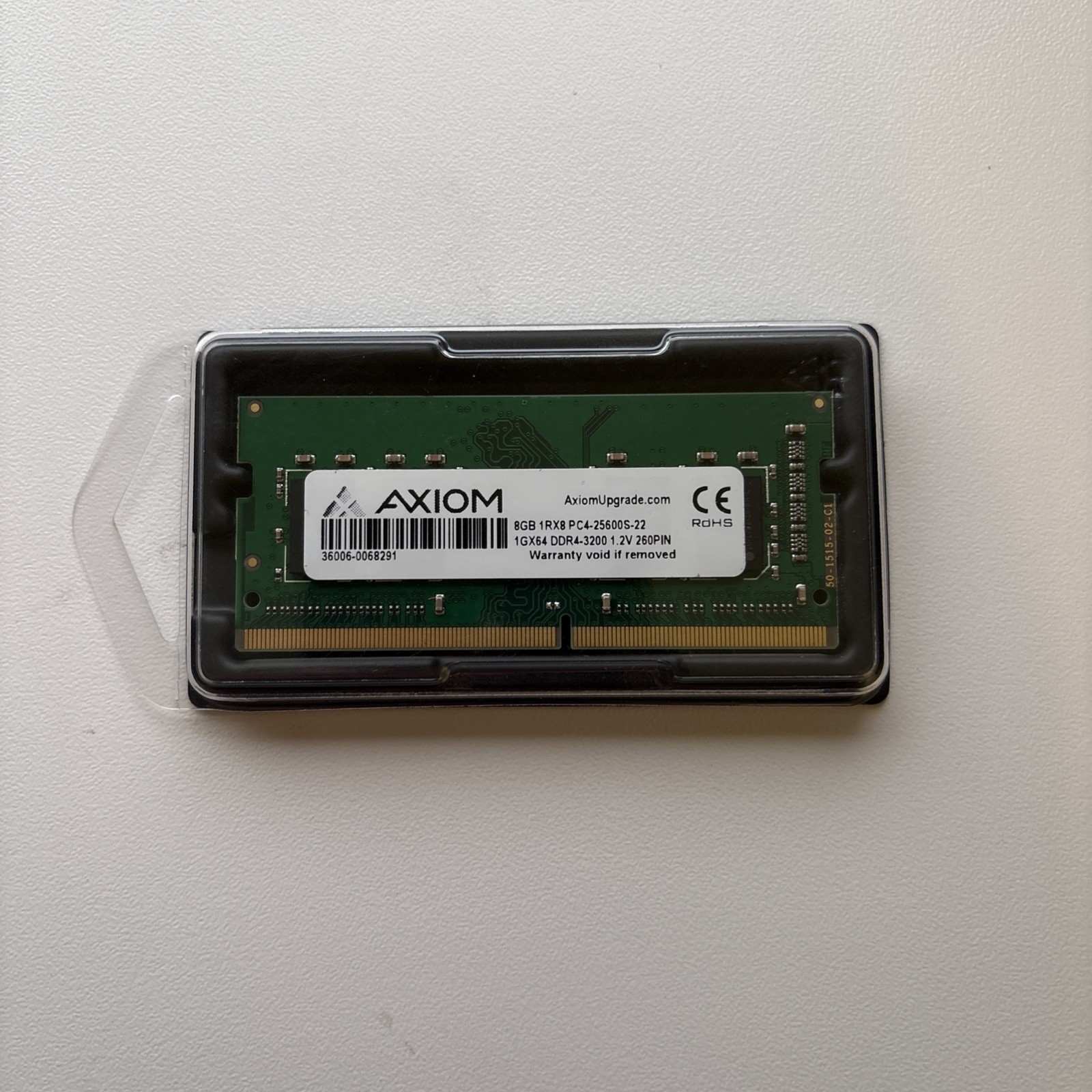 Axiom 8GB 1RX8 PC4-25600S-22 DDR4-3200 SODIMM Laptop RAM Memory Module NIB