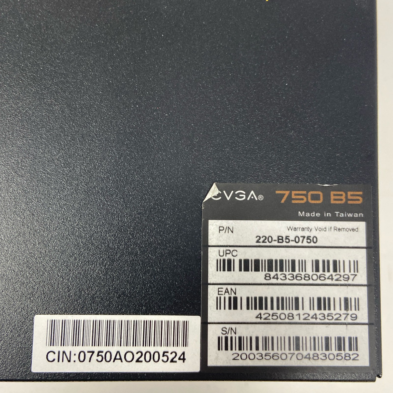 EVGA 750 B5 750W 80+ Bronze Fully Modular PSU – Black