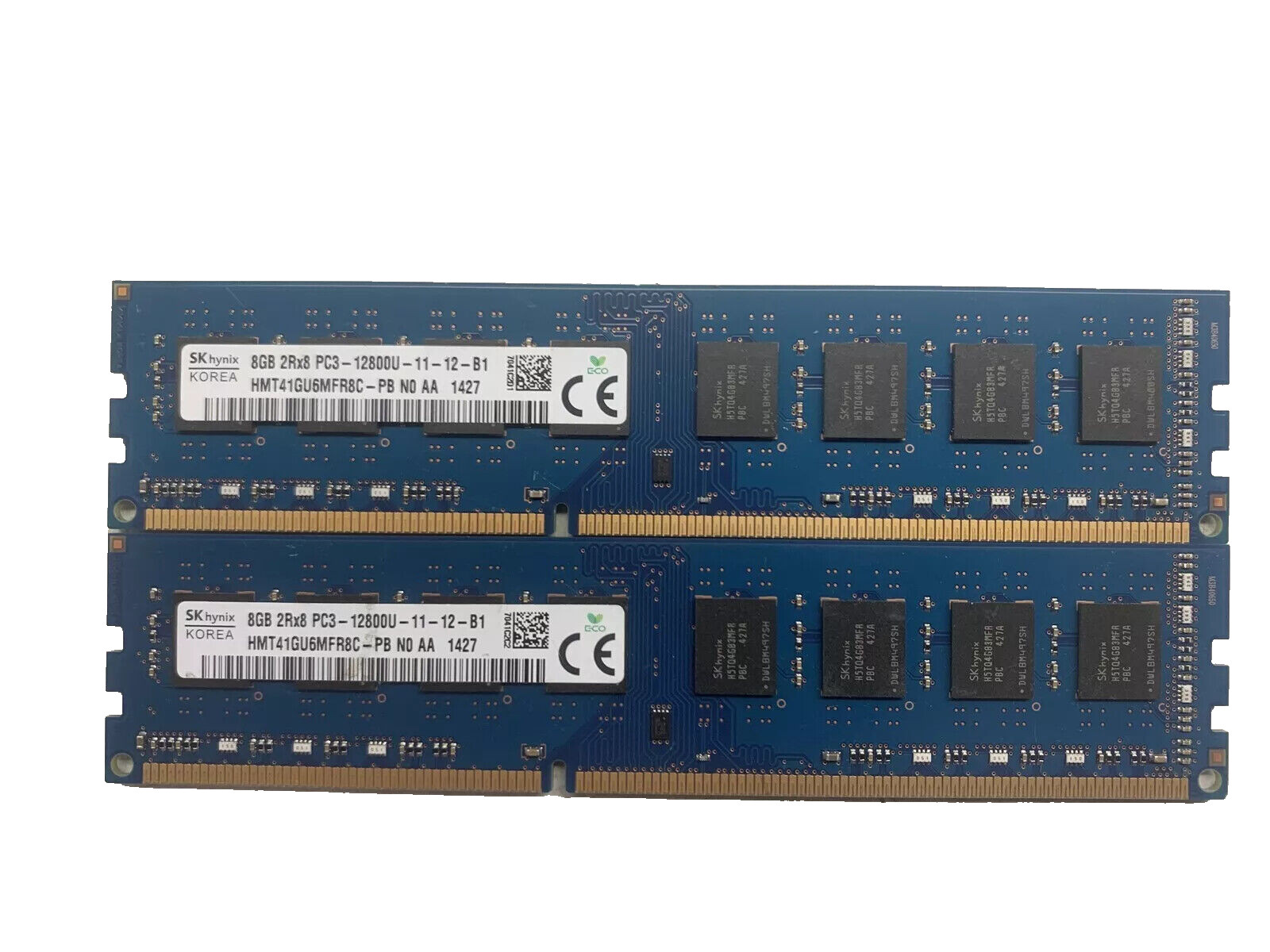 SK HYNIX 16GB(2X8GB) 2RX8 PC3-12800U MEMORY HMT41GU6MFR8C-PB Desktop Memory
