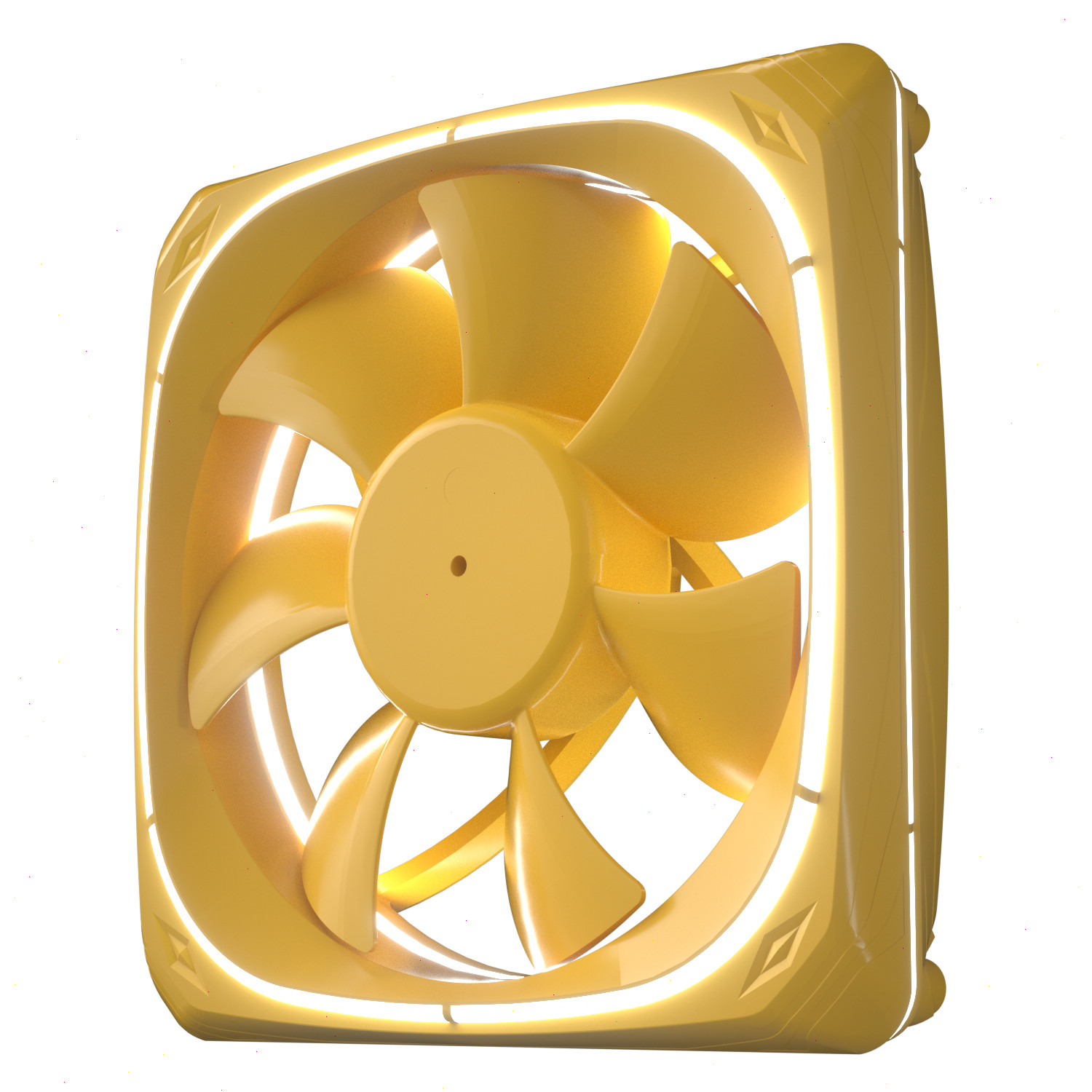 120mm Yellow PC Case Fan Quiet Cooling 4-Pin Gaming Desktop Computer Cooling Fan