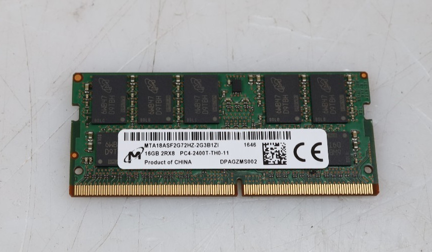 16GB Micron MTA18ASF2G72HZ-2G3B1ZI PC4-19200 DDR4-2400T ECC SODIMM RAM