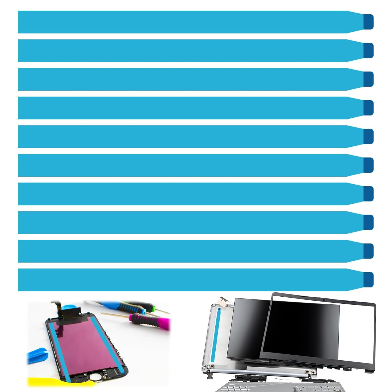 10pcs Laptop Screen Double Sided Tape Replacement for Laptop LCD LED Screen – Ea