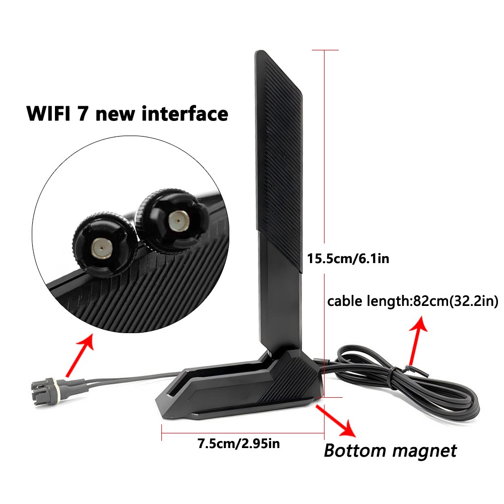 WiFi7 Replacemet Antenna Interface for ASUS PRIME X870-P WIFI-CSM/X870-P-CSM USA