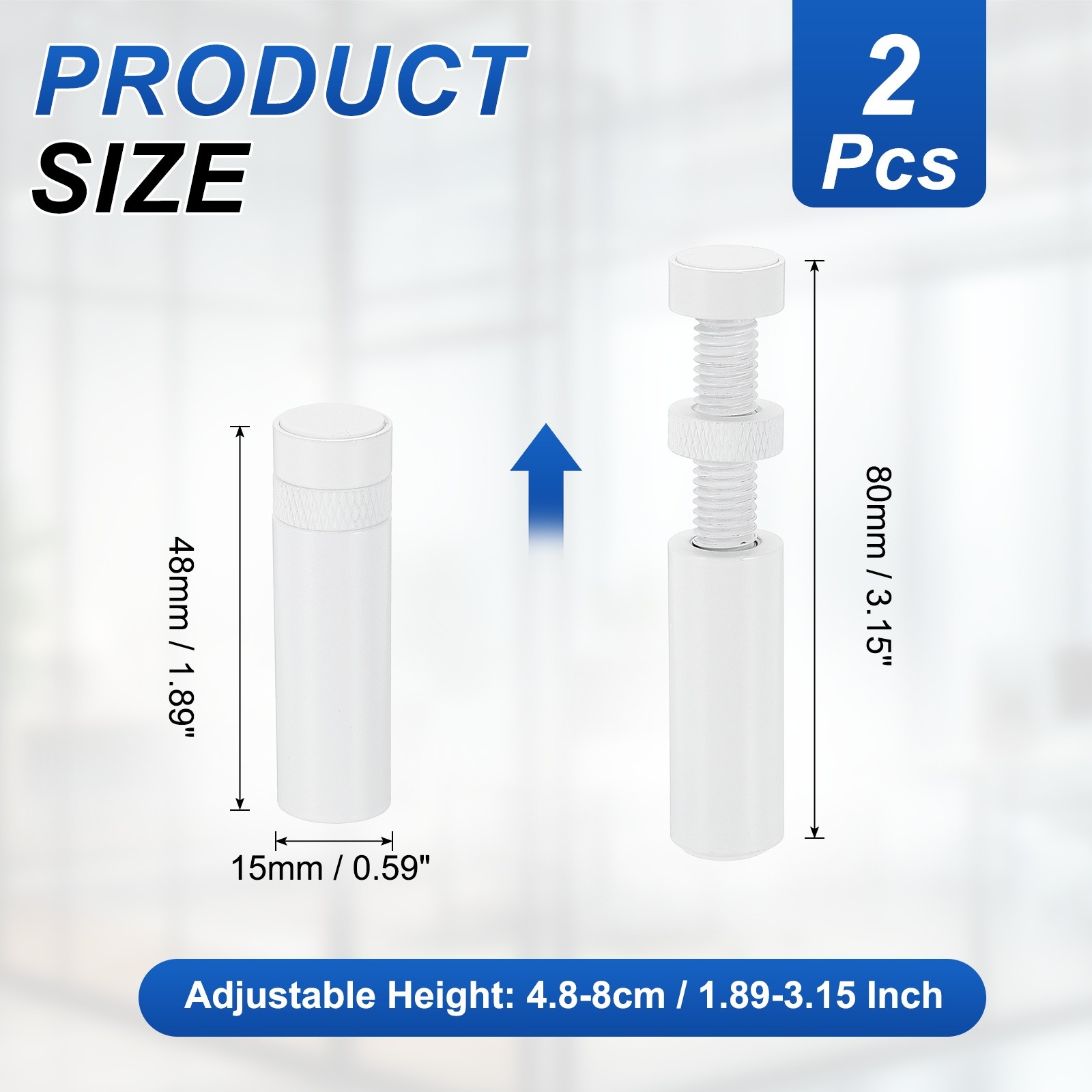 GPU Support Stand, 2Pcs Graphics Card Support 1.9-3.1 Inch Adjustable, White