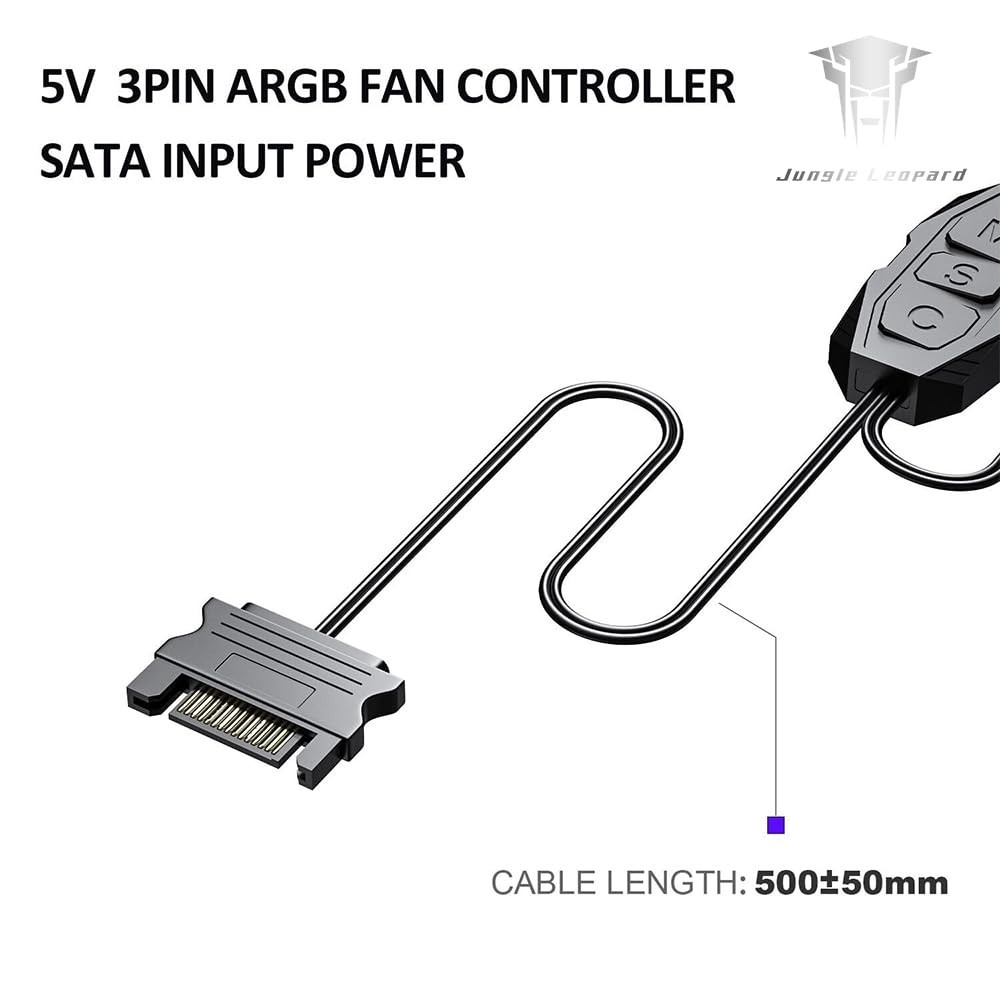 Mini ARGB PC Fans Controller Kit for ARGB Case Fans, PC ARGB LED Strip，RGB Co…