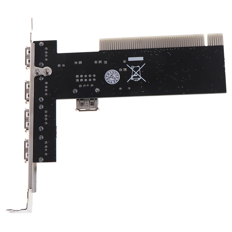 USB 2.0 4 Port 480Mbps High Speed VIA HUB PCI Controller Card Adapter PYEp9