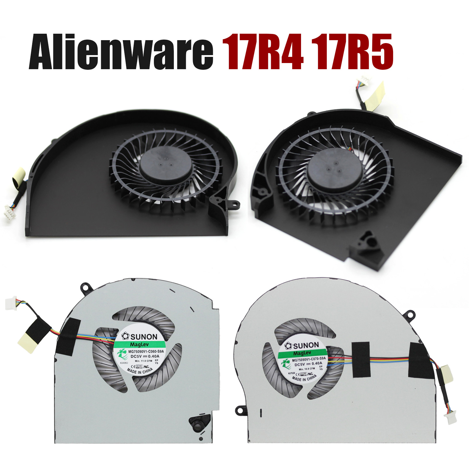 CPU GPU Cooling Fan For Dell Alienware 17 R4 R5 P31E ALW17C M15 R3 R4 R5 R6 M17