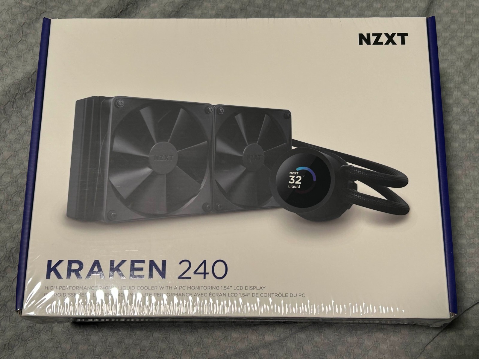 NEW – FACTORY SEALED NZXT Kraken 240 2x120mm AiO Liquid CPU Cooler – Matte Black