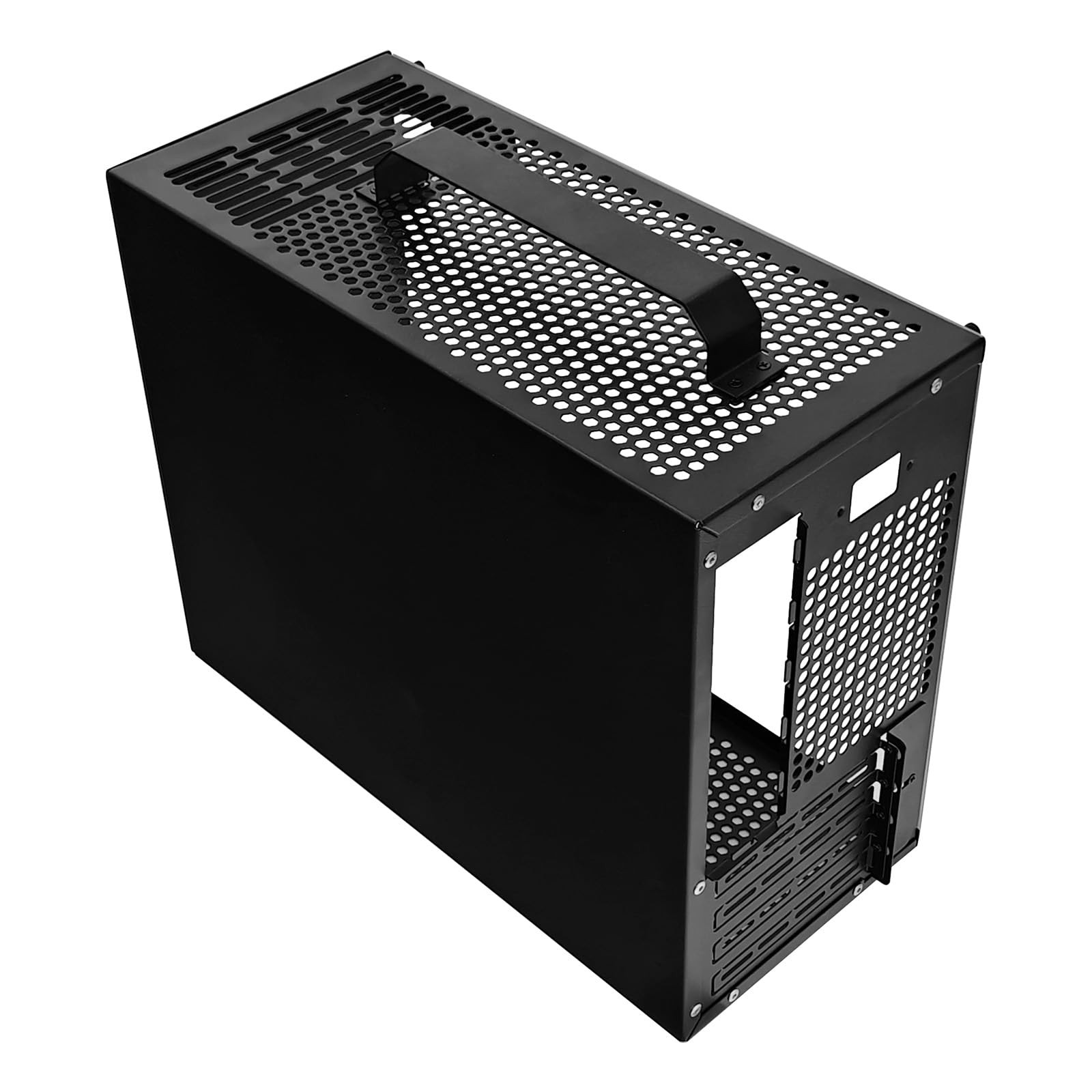 V500 Mini Portable M-ATX/ITX Computer Case, MINI-Tower CASE, Full Side Transpare