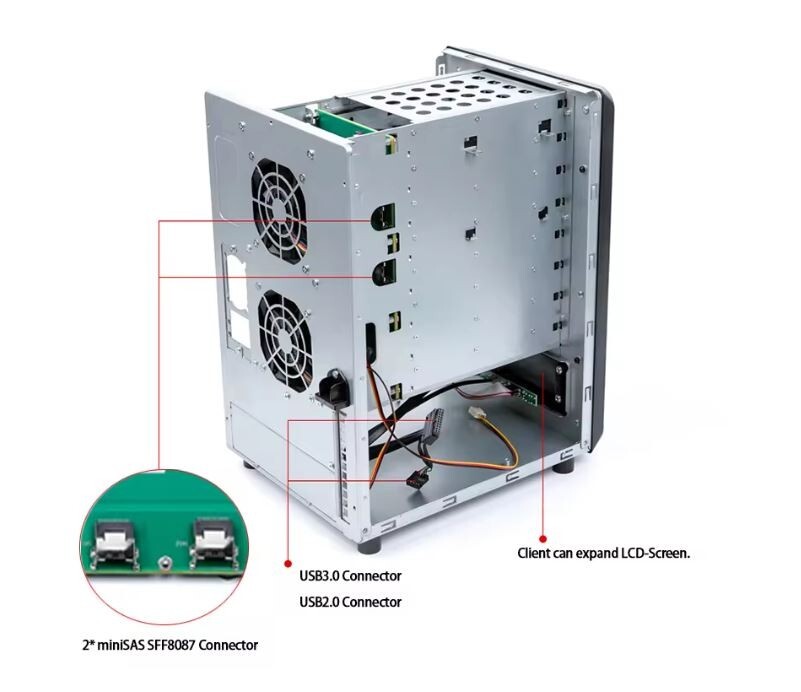 8 bay NAS case with hotswap mini-ITX. Better than QNAP Synology Orico
