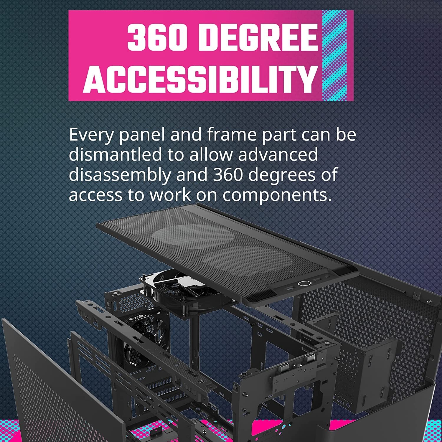 Cooler Master NR200 Mini-ITX PC Case, 330mm Horizontal Triple-Slot Mount GPU