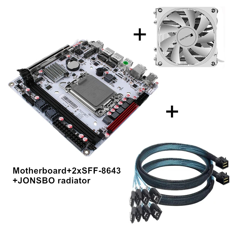 12/13/14th Gen LGA1700 Processor Motherboard Q670 Intel vPro 8-Bay NAS 3x NVMe